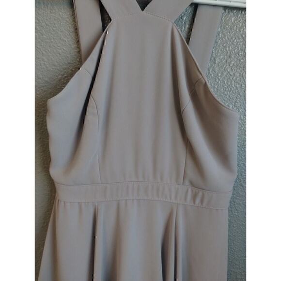 Lulu's Forevermore Gray Halter Skater Dress Size XSmall - Picture 15 of 16